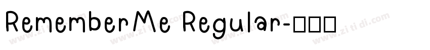 RememberMe Regular字体转换